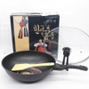 Chảo chống dính sâu lòng đá Coopia Hàn Quốc size 32cm có vung kính