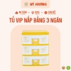 Tủ VIP để bàn 3 ngăn nắp bằng VH 9151