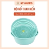 Bộ thau rổ kiểu tiện dụng 3T0 nhựa Vĩ Hưng 3414
