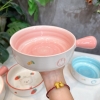 Bát sứ tròn họa tiết hoạt hình có tay cầm size 16cm