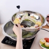 Nồi lẩu xoay inox 2 trong 1 cao cấp size 32cm