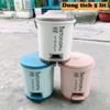 Thùng rác nhựa nắp tròn đạp chân dung tích 5 lít Việt Nhật