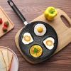 Chảo chiên trứng 4 ngăn hoạ tiết trái tim