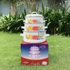 Bộ 3 nồi tráng men hoa văn
