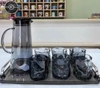 Bộ bình thuỷ tinh kèm 6 cốc và khay sang trọng