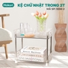 Kệ chữ nhật trong suốt 2 tầng Hokori