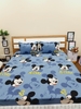 Bộ ga giường kèm ga gối vải chun POLY 1m6