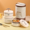 Hộp cơm giữ nhiệt inox 3 tầng kèm túi Lunch box bag cao cấp