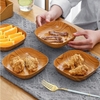 Set 8 đĩa nhựa vân gỗ sang trọng