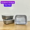 Hộp inox đựng thực phẩm để tủ lạnh kèm nắp nhựa LOẠI NHỎ