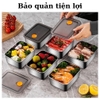 Hộp đựng thực phẩm bằng thép không gỉ 600ml có nắp đậy
