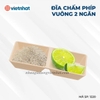 Đĩa chấm phíp vuông 2 ngăn Việt Nhật 1220