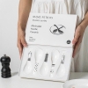 Set 5 muỗng ăn súp hoạ tiết trắng đen hiện đại
