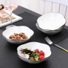 Đĩa sứ cao cấp viền đen bèo đơn giản sang trọng DGS101