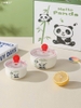 Bộ 3 thố sứ GẤU TRÚC có nắp hút chân không