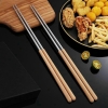 Đũa xào inox tay cầm bằng gỗ, đầu đũa thép không gỉ loại siêu dài