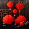 Set 10 đèn lồng đỏ trang trí lễ hội tết size 30cm