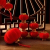Set 20 quả đèn lồng nhung đỏ trang trí lễ hội Tết size 6