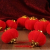 Set 20 quả đèn lồng nhung đỏ trang trí lễ hội Tết size 6