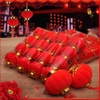Set 20 quả đèn lồng nhung đỏ trang trí lễ hội Tết size 6