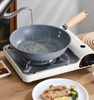Chảo đáy từ vân đá chống dính 28cm có tay cầm chịu nhiệt