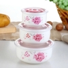 Bộ 3 thố sứ có nắp hút chân không cao cấp