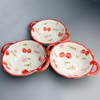 Thố sứ trắng họa tiết trái cherry dễ thương