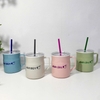 Ly giữ nhiệt 2 lớp Chill Girl có quai cầm kèm ống hút TLT 700ml
