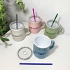 Ly giữ nhiệt 2 lớp Chill Girl có quai cầm kèm ống hút TLT 700ml