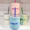 Ly giữ nhiệt 2 lớp Chill Girl có quai cầm kèm ống hút TLT 700ml