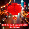 Set 20 đèn lồng đỏ trang trí lễ hội tết size 15#/10cm