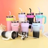 Bình giữ nhiệt có tay cầm kèm ống hút Thinkdiffent 860ml BGN801