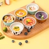 Set 100 cái khay giấy bạc tròn nướng bánh hoạ tiết 125ml