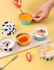 Set 100 cái khay giấy bạc tròn nướng bánh hoạ tiết 125ml