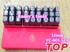 Bộ đóng chữ xuôi 12mm TOP YC-601-12.0