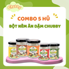 Bột nêm ăn dặm Chubby, bột nêm rau củ, bột nêm bò rau củ, bột nêm heo gà rau củ, bột nêm nấm đông cô, bột nêm rong biển cá tuyết 60gr