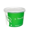 Tô giấy 10oz kèm nắp - Xanh