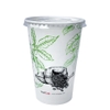 Cốc giấy 12oz 2PE kèm nắp lạnh - Lá