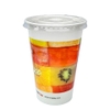 Cốc giấy 12oz 2PE kèm nắp lạnh - Trái Cây