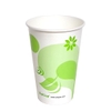 Cốc giấy 12oz 2PE kèm nắp lạnh - Xanh