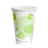 Cốc giấy 12oz 2PE kèm nắp lạnh - Xanh