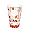 Cốc giấy 12oz 2PE kèm nắp lạnh - Hạt Cafe