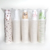 Cốc giấy 12oz 2PE kèm nắp lạnh - Xanh