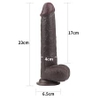 Dương vật giả lovetoy - 9” Sliding Skin Dual Layer Dong - Black
