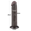 8'' Sliding Skin Dual Layer Dong Black