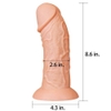 8.5'' Realistic Curved Dildo Hàng Chính Hàng Lovetoy