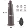 9'' Dual Layered Silicone Rotator Black
