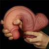10'' Dual layered Platinum Silicone Cock