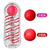 Côc thủ dâm Silicone gân gai co giản có kèm 2 bỏ bóng massager đầu khấ