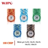 Hộp 100 Chip Poker Phỉnh Poker Có Số Nhựa Abs Monte Carlo LAS VEGAS CAO CẤP CXP